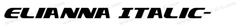 Elianna Italic字体转换